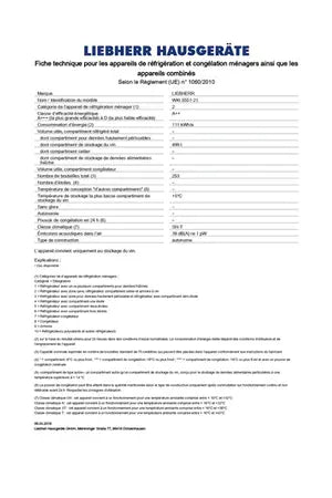 Cave de vieillissement Liebherr wkt 5551-21